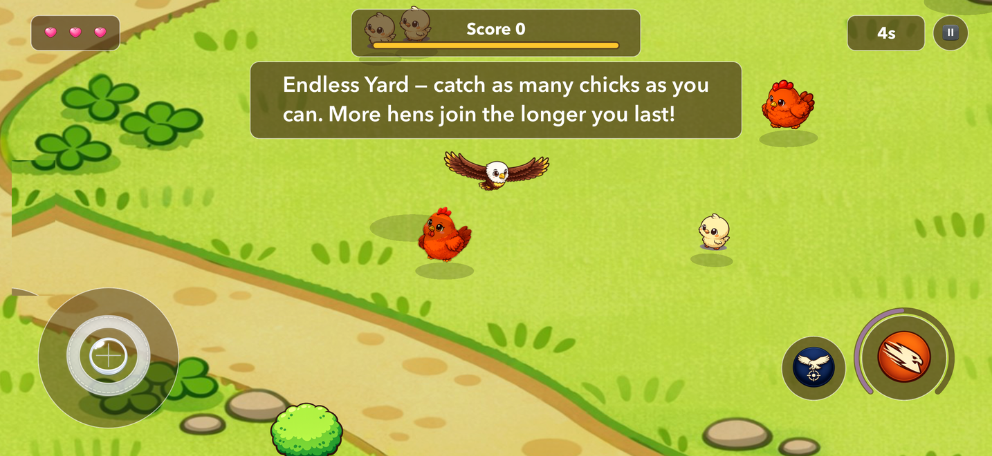 Endless Yard mode, iPhone